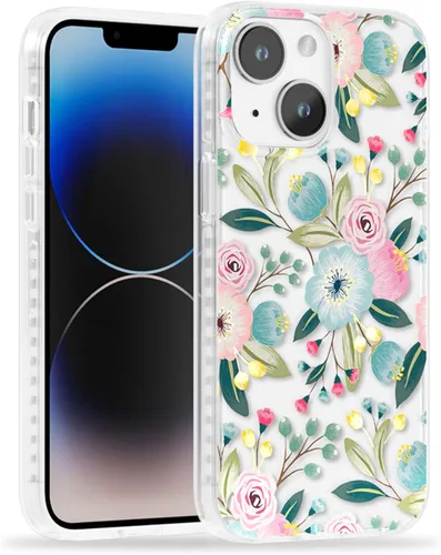Vista 43 de SCORPIFY Funda para iPhone 14 Pro Max con diseño iridiscente de mariposa azul, bonita funda transparente para mujeres y niñas
