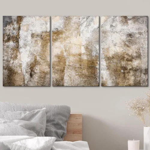 Vista 399 de wall26 Lienzo enmarcado para pared, juego de arte de acuarela pastel, paisaje rural, ilustraciones con formas abstractas, arte moderno, decorativo