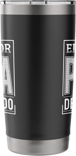 Vista 2 de El Mejor Papa del Mundo - Vaso aislado de acero inoxidable con diseño de papá mexicano español