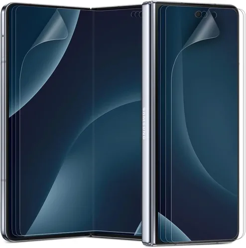Vista 11 de [Paquete de 3+3] para Samsung Galaxy Z Fold 3 5G, protector de pantalla mate antirreflejos EPU+TPU, interior + 3 unidades frontales, antihuellas