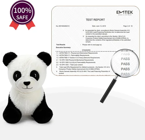 Vista 4 de INPANY Caballo Saltarín, Juguetes Panda Brincolín, Animal de Peluche Saltarín para Niños Pequeños, Juguetes de Goma Inflables para Montar, Regalo