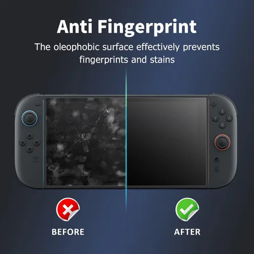 Vista 5 de Ambison Paquete de 2 protectores de pantalla de vidrio con acabado mate compatibles con Nintendo Switch 2 modelo 2025 de 7.9 pulgadas