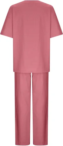 Vista 24 de Conjuntos de verano de 2 piezas para mujer, conjuntos elegantes y casuales de color liso, para verano, otoño, cuello redondo, tops y pantalones