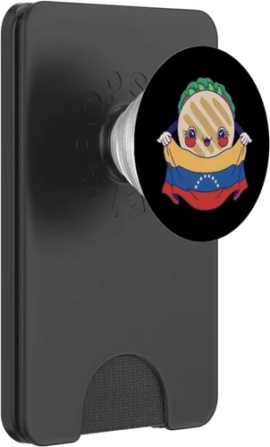 Vista 7 de Venezuela Arepa PopSockets de personaje PopGrip estándar