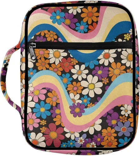 Vista 11 de Funda para la Biblia de Béisbol con Impresión de Agua y Fuego para Niños, Fundas Ligeras para la Biblia, Bolso de Mano para Estudio de la Biblia