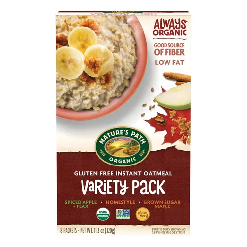 Vista 9 de Nature's Path Organic Homestyle Avena Instantánea, 11.3 oz (Paquete de 6), Sin Gluten, Sin OGM Gluten-Free 0g Added Sugar Oats: 40g whole grains