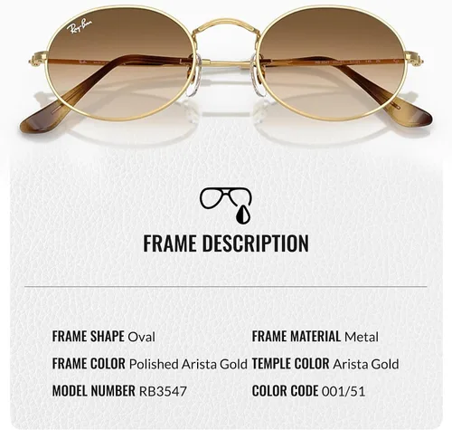 Vista 3 de Ray-Ban RB3547 Gafas de sol ovaladas para hombres y mujeres con kit oficial de gafas RAYBAN
