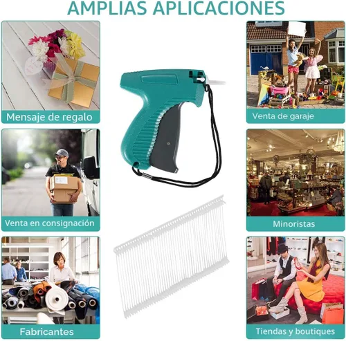 Vista 4 de BS ONE Pistola de etiquetado de precios para ropa, pistola de fijación de etiquetas de precio al por menor estándar para ropa con 6 agujas y 1000