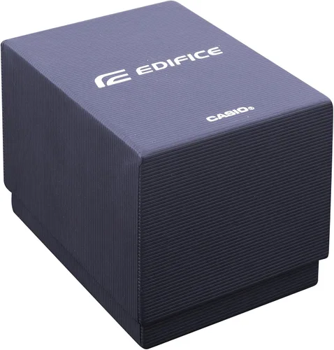 Vista 4 de Casio EF316D-2AV Edifice - Reloj de cuarzo de acero inoxidable plateado con esfera azul