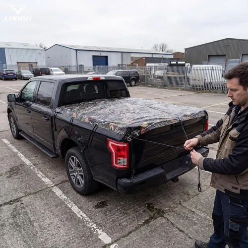 Vista 9 de LOOGU Lona impermeable resistente, cubierta de poliéster multiusos de camuflaje de árbol biónico