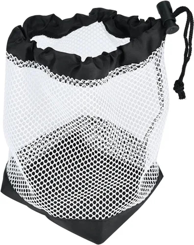 Vista 6 de Fydun Bolsa para sostener, bolsa de malla de nylon con cordón de 36 bolas titular de almacenamiento de red accesorio