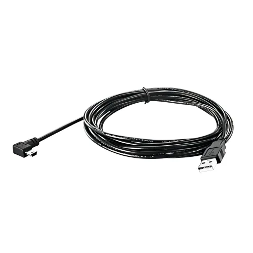 Vista 4 de 3M USB A a Mini B Cable USB de 90 grados de sincronización de datos con 5 clips de cableado para Nextbase Dash Cam Car GPS Navigator DVR Cámara