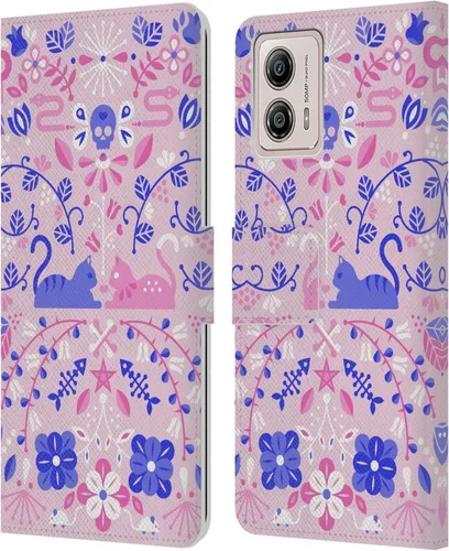 Vista 18 de Head Case Designs Officially Licensed Cat Coquillette Alpacas Animals Leather Book Wallet Case Cover Compatible with Motorola Moto G53 5G