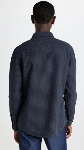 Vista 3 de Club Monaco Camisa de rayas Seersucker para hombre