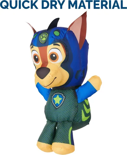 Vista 4 de SwimWays Paw Patrol AquaPups Chase Swim Huggable, juguetes de Paw Patrol, juguetes de baño y juguetes de playa, animal de peluche de agua flotante