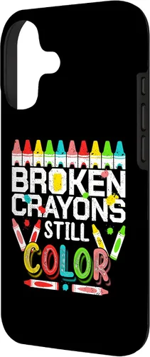 Vista 2 de Broken Crayons Still Color Mental Health Awareness Men Women Case for iPhone 17