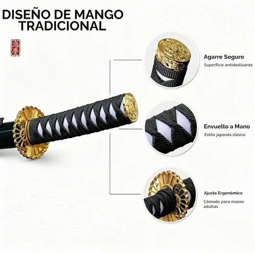 Vista 5 de Katana Last Samurai Sword - Real Stainless Stee Mate ónix