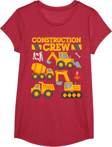 Vista 68 de Construction Crew Worker Excavator - Camiseta para niños y niñas Negro