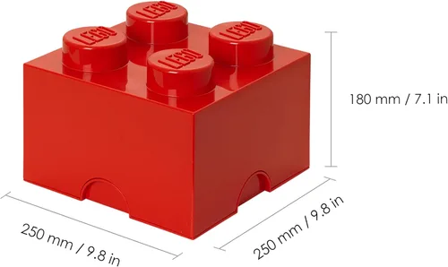 Vista 3 de Room Copenhagen Brick Box, 4, Rojo Brillante