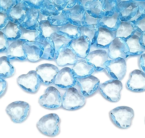Vista 4 de Corazones acrílicos, 1000 corazones pequeños de plástico, pequeños corazones de plástico para decoración del día de San Valentín, rellenos de jarrón