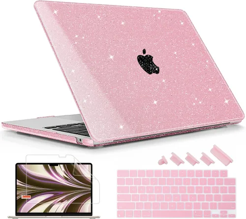 Vista 12 de Funda rígida de plástico compatible con MacBook Air de 15 pulgadas M3 A3114 M2 A2941 Releae 2024 2023, funda rígida de plástico con cubierta