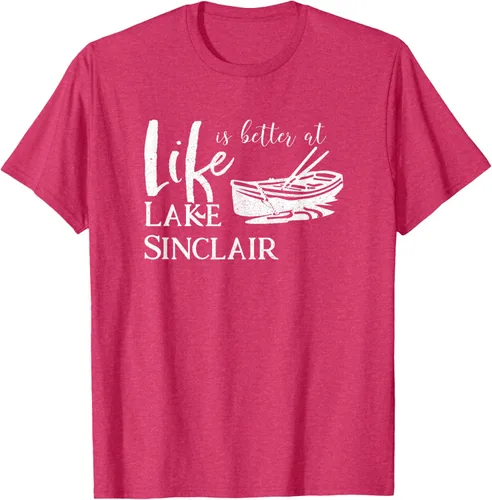 Vista 31 de Life is Better at Lake Sinclair Georgia Camiseta Negro