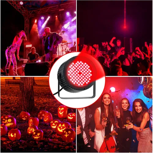 Vista 4 de Funtery 2 luces estroboscópicas brillantes de Halloween, 88 LED, iluminación intermitente para fiesta, sonido y modos de velocidad, luces
