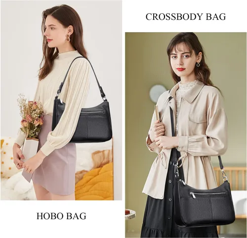 Vista 3 de Over Earth Bolsos de cuero suave para mujer, bolsos cruzados, multibolsillos, bolsas de hombro, bolsa de mensajero, tamaño mediano