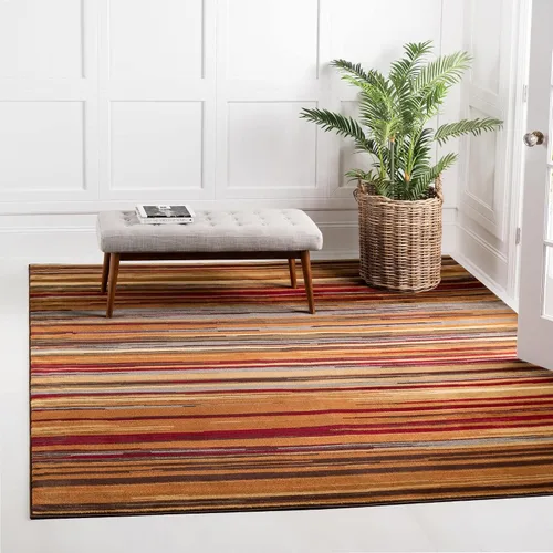 Vista 13 de Unique Loom Barista Collection - Alfombra Icatu (octágono de 6 pies 1 pulgada, beige/marrón)