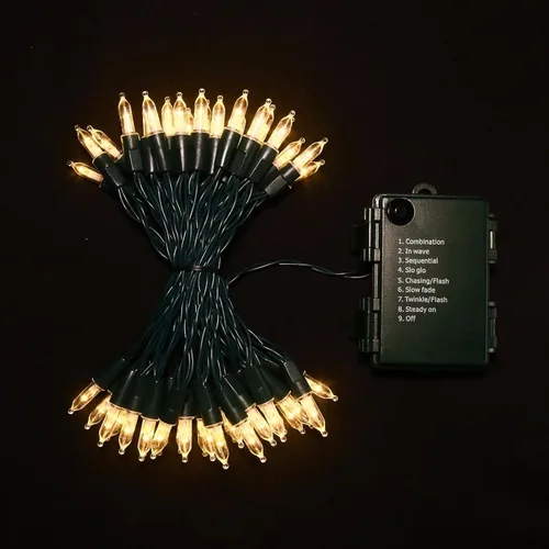 Vista 10 de MULTI-SPARKING - Luces de Halloween operadas con batería - 50 luces LED mini moradas para árbol pequeño, corona, manualidades, decoración