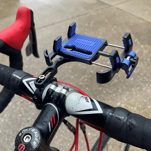 Vista 6 de BiKase BiKGrip - Soporte para teléfono para bicicleta con soporte para computadora, soporte compatible con Garmin, abrazadera para teléfono celular