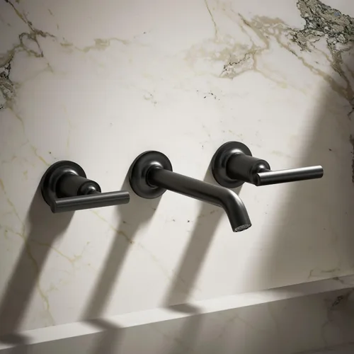 Vista 2 de Kohler T14413-4-BGD Purist - Grifo de pared para lavabo Negro mate