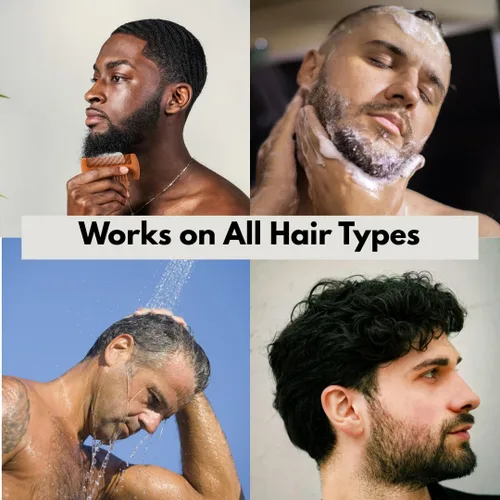 Vista 3 de Barra de champú para cabello y barba, 2.38 onzas, limpia, nutre, protege
