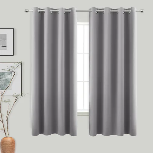 Vista 20 de KOUFALL Cortinas de Baño Aqua para Ventana, Juego de 2 Paneles Decoración Costera Cortinas Cortas Opacas para Ventana Pequeña de Cocina Puerta