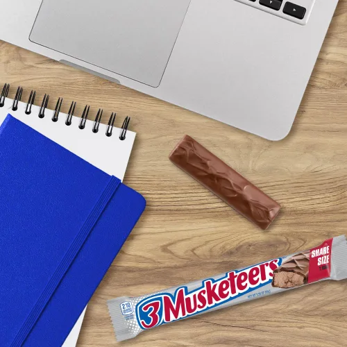 Vista 6 de 3 MUSKETEERS Barras de caramelo de tamaño compartido de chocolate, barra de 3.28 onzas, caja de 24