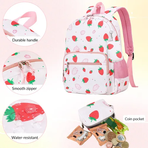 Vista 19 de Mygreen - Mochila escolar con bonitos diseños para niños y niñas, 11.5 x 15.7 x 5.1 pulgadas