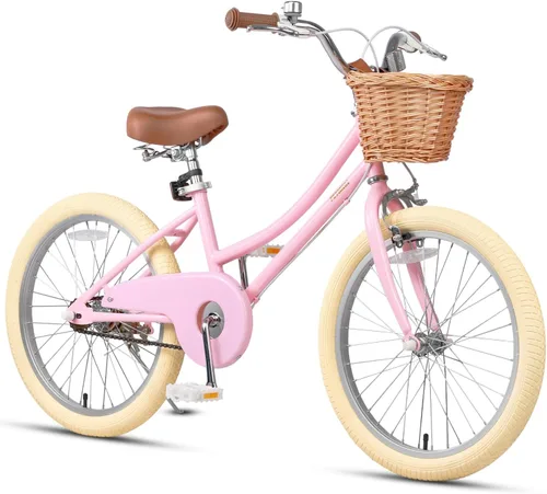 Vista 33 de Petimini Vintage Kids Bike for Girls, 12–20 Inch Classic Bicycle with Wicker Basket & Bell, High Tensile Steel Frame, Training Wheels (12–18”), 85%