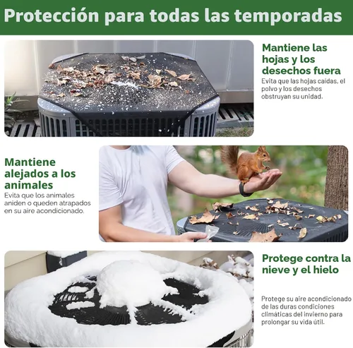 Vista 5 de 26x26 Cubiertas de aire acondicionado central para exterior, cubiertas de unidad de CA de malla más grande al aire libre - Defensor universal