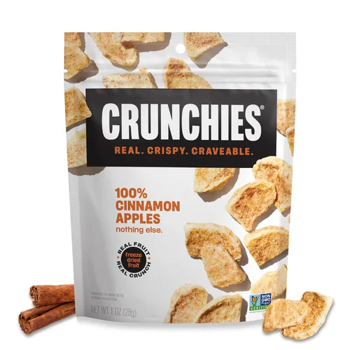 Vista 8 de Crunchies Frutas liofilizadas, frutas crujientes 100% naturales, sin OMG y kosher, paquetes de aperitivos de frutas liofilizadas resellables