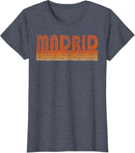 Vista 86 de clásico Retro Madrid playera, hombre 3XL, Asphalt Negro