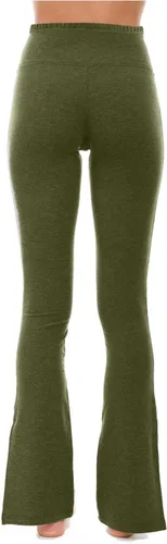 Vista 4 de Leggings Pantalones De Yoga Talle Alto Para Mujeres Pantalones Largos Parte Inferior De Campana Suave Pantalones
