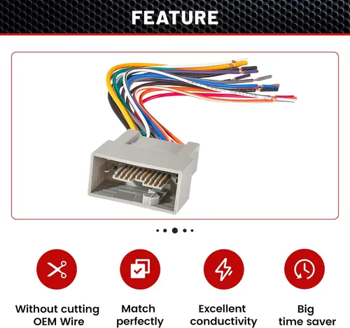 Vista 4 de RED WOLF Arnés de radio de coche con adaptador de antena para Honda Civic 2012-2015, para 2013-2020 Acura ILX Instalar unidad principal de radio