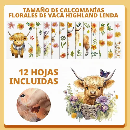 Vista 2 de Yinder - Calcomanías de pared para bebé, 12 hojas, 78