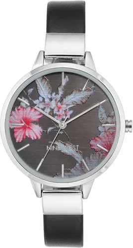 Vista 8 de Nine West Reloj de mujer con esfera floral y correa lisa