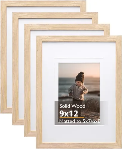 Vista 72 de KINLINK Marco de fotos de 3.5 x 5 pulgadas, color negro ceniza, marcos de madera maciza con plexiglás para mesa y montaje en pared, marcos de fotos