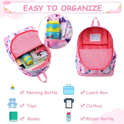 Vista 3 de VASCHY - Mochilas para niños y niñas, ligeras, resistentes al agua, con correa para el pecho