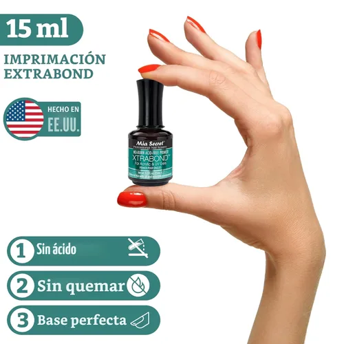 Vista 8 de Mia Secret 3 unidades sin ácido imprimación Xtra Bond acrílico UV Gel 0.5 fl oz