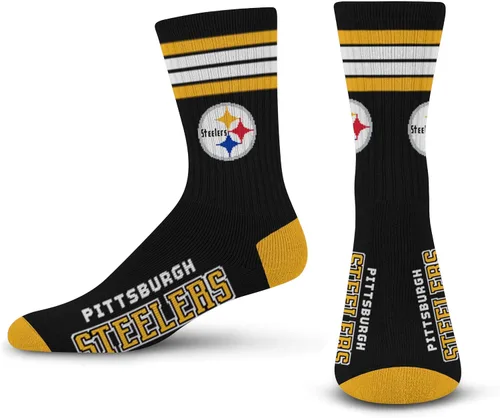Vista 32 de For Bare Feet - Calcetines para hombre de la NFL, con 4 rayas, de la serie Deuce Performance Crew Los Ángeles Rams