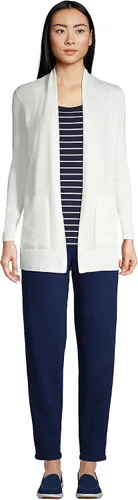 Vista 4 de Lands' End Cárdigan largo abierto de algodón para mujer