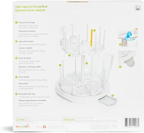 Vista 7 de Munchkin® Estante de secado de alta capacidad para biberones y accesorios, blanco